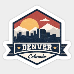 Denver Colorado Skyline Silhouette - The Mile High City Sticker